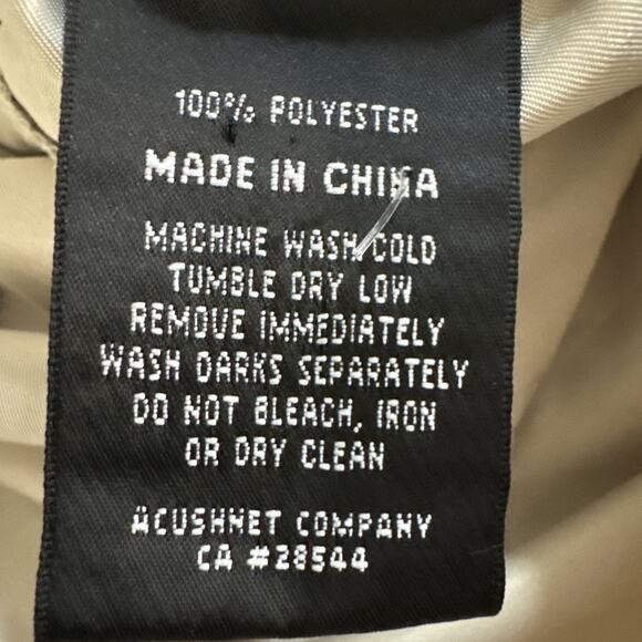 FootJoy DryJoys Men’s XL Short Sleeve Windbreaker Jacket 1/2 Button/Zip Beige - Picture 4 of 4